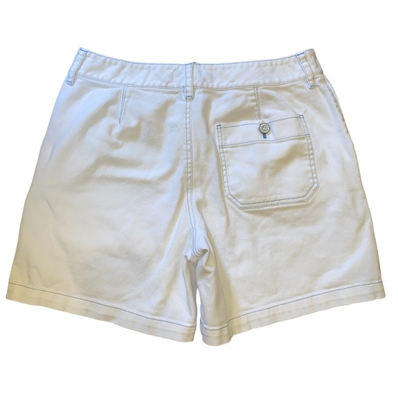 Ralph Lauren Jeans Co White Denim Shorts with Blue Trimming Size 10 - Picture 3 of 7